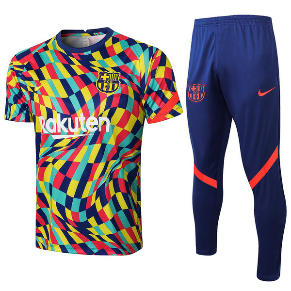 formation homme ensemble moda fc barcelone 2021 2022 colorful