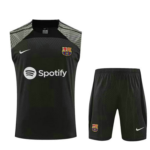 gilet maillots homme noir fc barcelone 2023-2024