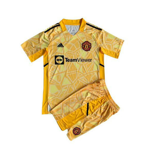 maillot enfant jaune portiere manchester united 2022-2023
