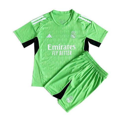 maillot enfant portiere real madrid 2023-2024 vert