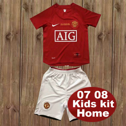 maillot enfants domicile manchester united 2007-2008