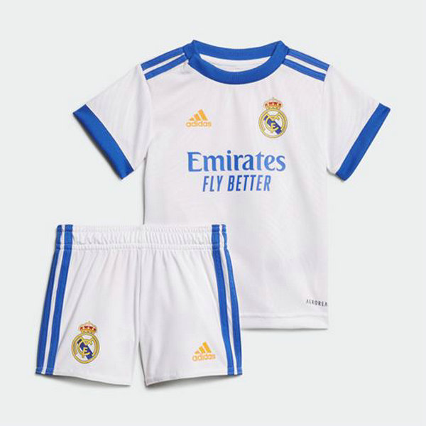 maillot enfants domicile real madrid 2021 2022 blanc