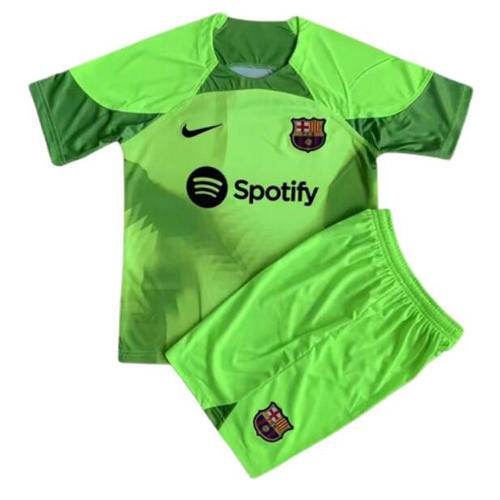 maillot enfants vert gardien fc barcelone 2022-2023