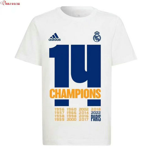 maillot homme blanc champion commemorative edition real madrid 2022-2023 pas cher