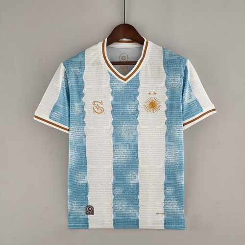 maillot homme bleu blanc commemorative edition argentine 2022-2023