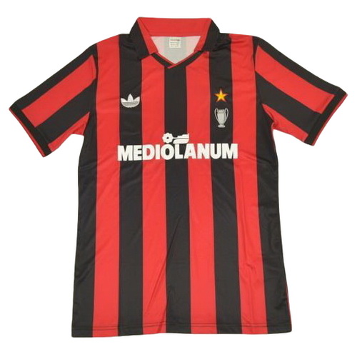 maillot homme domicile ac milan 1990-1991 rouge
