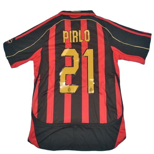 maillot homme domicile ac milan 2006-2007 pirlo 21 rouge