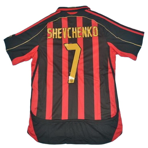 maillot homme domicile ac milan 2006-2007 shevchenko 7 rouge
