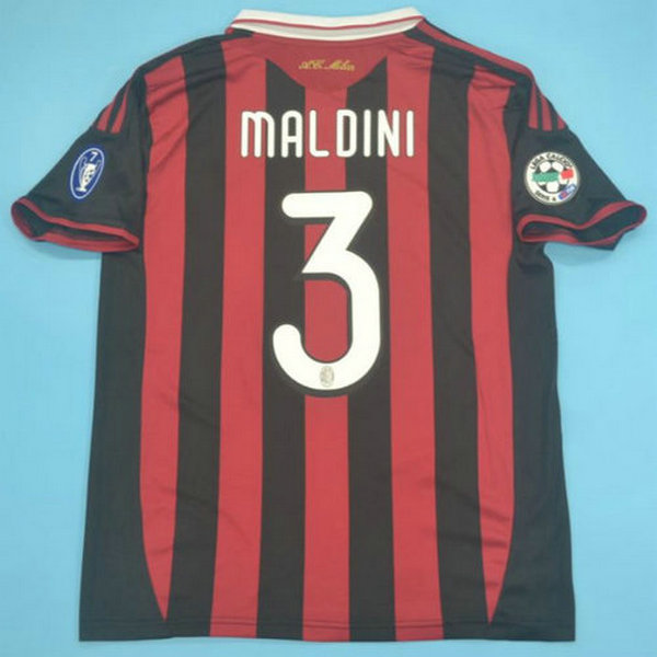 maillot homme domicile ac milan 2009-2010 maldini 3 rouge
