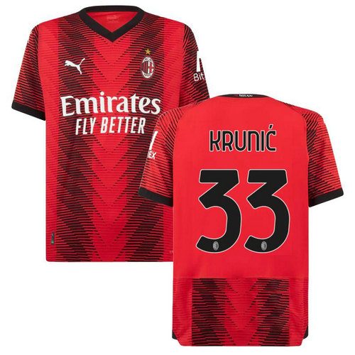 maillot homme domicile ac milan 2023-2024 krunic 33