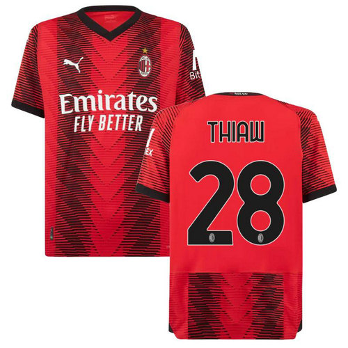 maillot homme domicile ac milan 2023-2024 thiaw 28