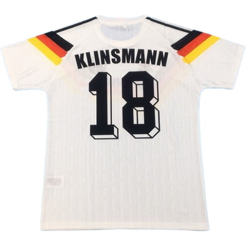 maillot homme domicile allemagne 1990 klinsmann 18 blanc
