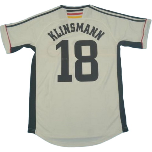 maillot homme domicile allemagne copa mundial 1998 klinsmann 18 blanc
