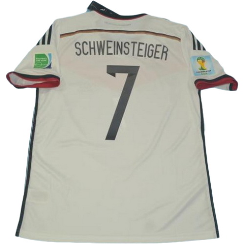 maillot homme domicile allemagne copa mundial 2014 schweinsteiger 7 blanc
