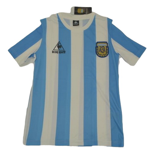 maillot homme domicile argentine copa mundial 1986 bleu blanc