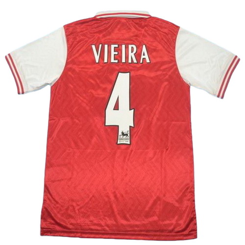 maillot homme domicile arsenal 1997 vieira 4 rouge