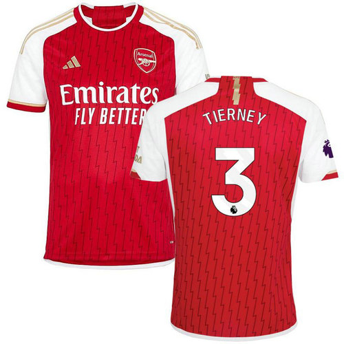 maillot homme domicile arsenal 2023-2024 tierney 3