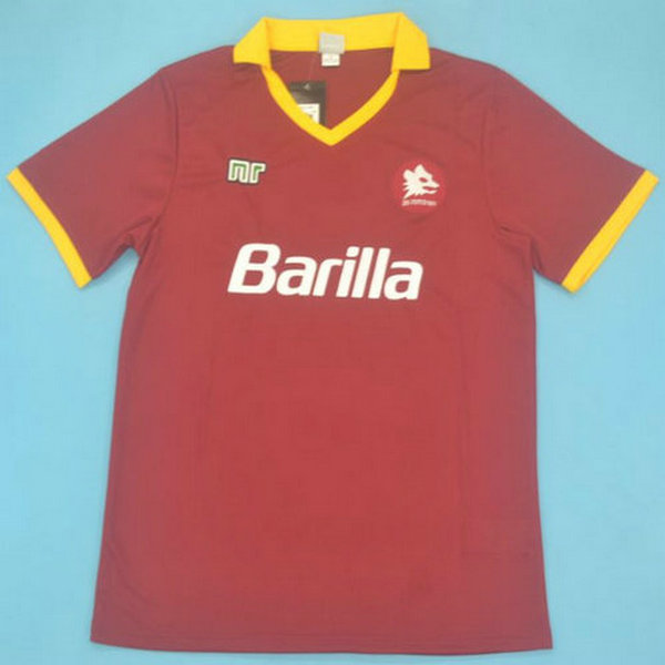 maillot homme domicile as rome 1989-1990 rouge