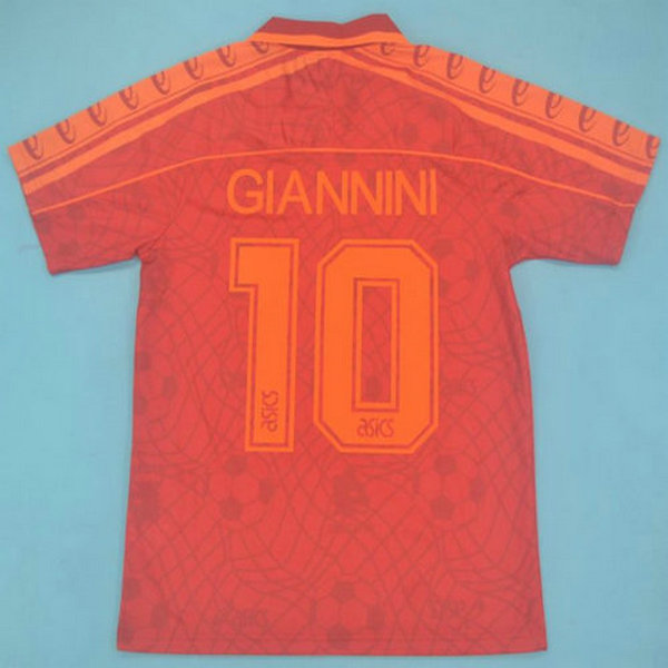 maillot homme domicile as rome 1995-1996 giannini 10 rouge