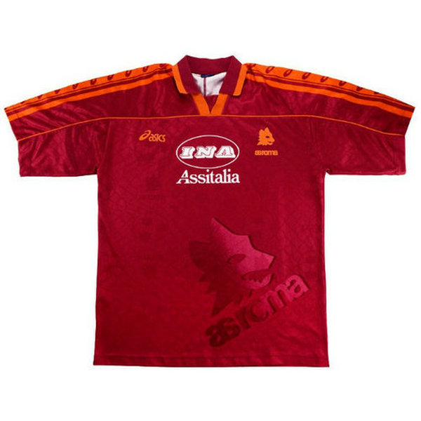 maillot homme domicile as rome 1995-1996 rouge
