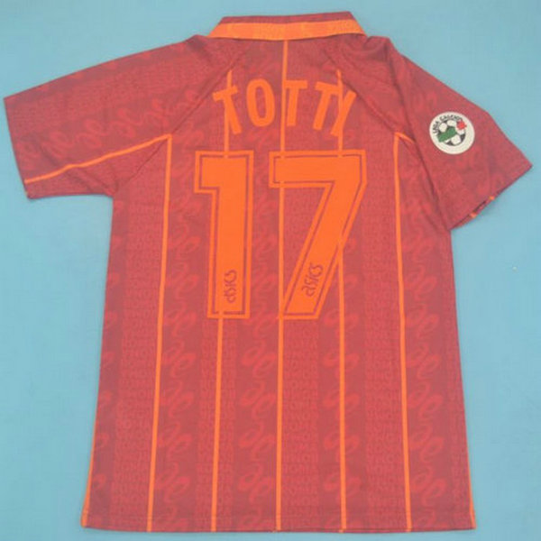 maillot homme domicile as rome 1996-1997 totti 17 rouge