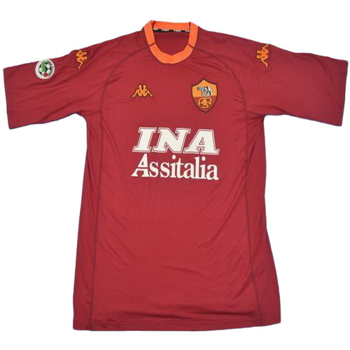 maillot homme domicile as rome 2000-2001 rouge