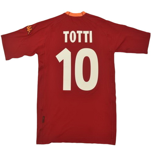 maillot homme domicile as rome 2000-2001 totti 10 rouge