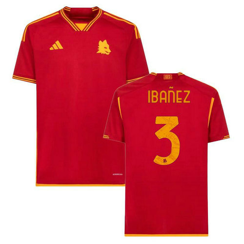maillot homme domicile as rome 2023-2024 ibanez 3