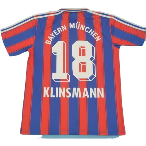 maillot homme domicile bayern munich 1995-1997 klinsmann 18 rouge