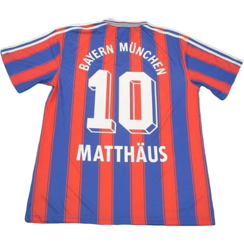 maillot homme domicile bayern munich 1995-1997 matthaus 10 rouge