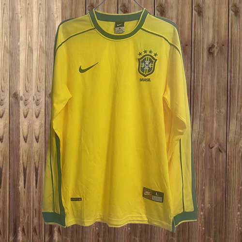 maillot homme domicile brésil 1998 manica lunga