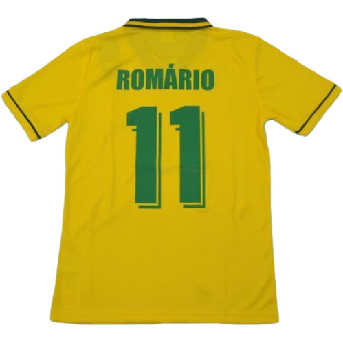 maillot homme domicile brésil copa mundial 1994 romario 11 jaune