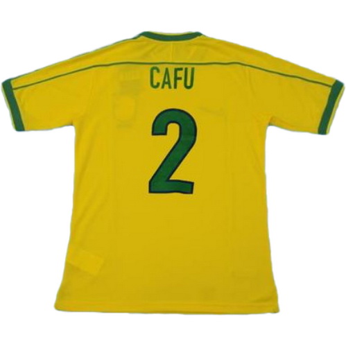 maillot homme domicile brésil copa mundial 1998 cafu 2 jaune