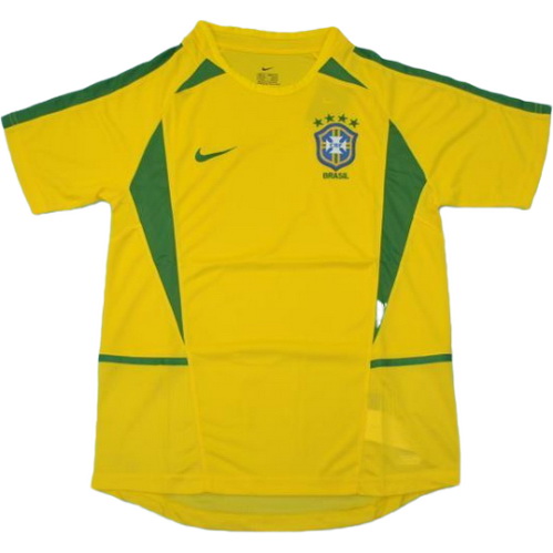 maillot homme domicile brésil copa mundial 2002 jaune