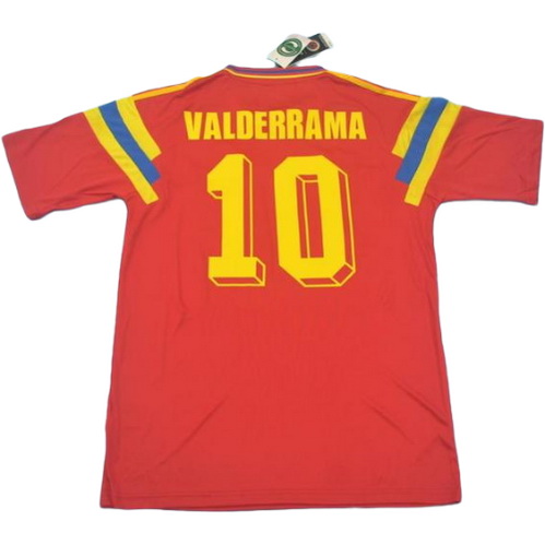 maillot homme domicile colombie 1990 valderrama 10 rouge