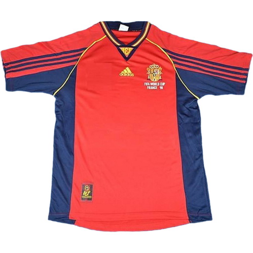 maillot homme domicile espagne copa mundial 1998 rouge