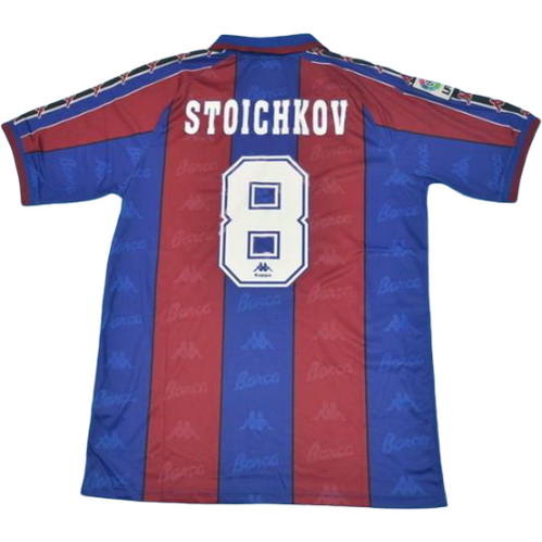 maillot homme domicile fc barcelone 1996-1997 stoichkov 8 rouge bleu