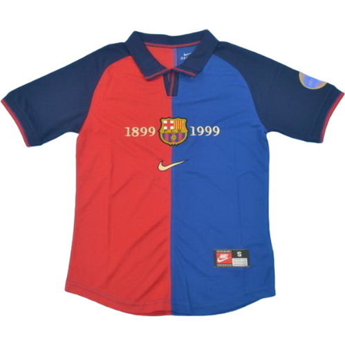 maillot homme domicile fc barcelone 1999-2000 rouge bleu