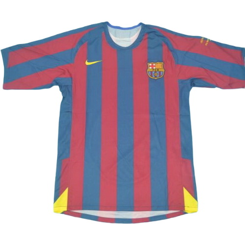 maillot homme domicile fc barcelone 2005-2006 rouge bleu