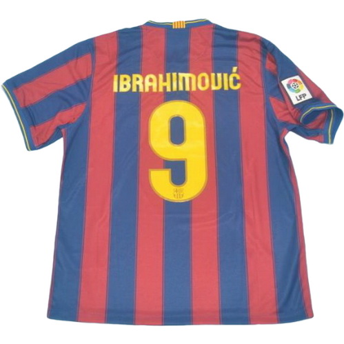 maillot homme domicile fc barcelone 2009-2010 ibrahimouic 9 rouge bleu