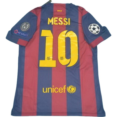 maillot homme domicile fc barcelone 2014-2015 messi 10 rouge bleu