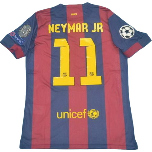 maillot homme domicile fc barcelone 2014-2015 neymar jr 11 rouge bleu