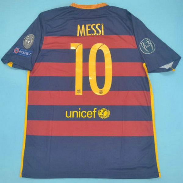 maillot homme domicile fc barcelone 2015-2016 messi 10 rouge