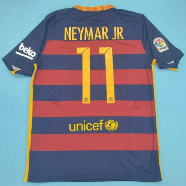 maillot homme domicile fc barcelone 2015-2016 neymar 11 rouge