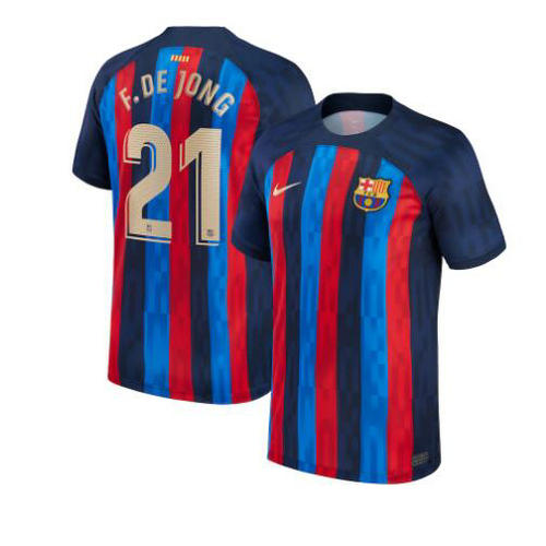 maillot homme domicile fc barcelone 2022-2023 f. de jong 21