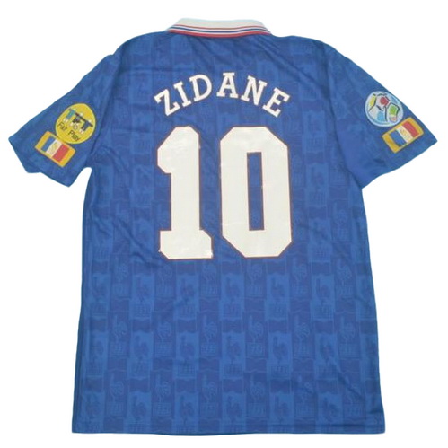 maillot homme domicile france 1996 zidane 10 bleu