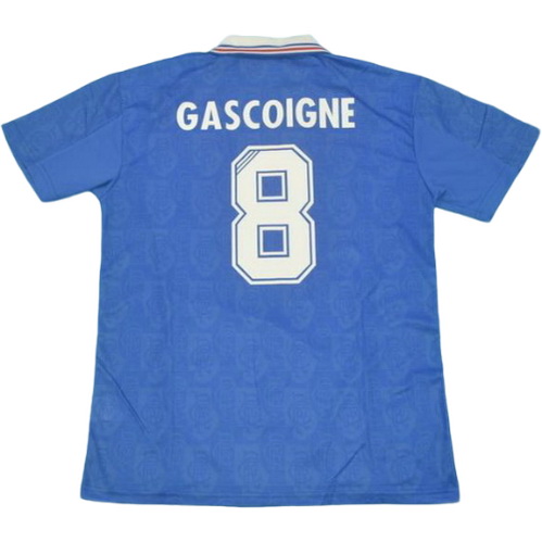 maillot homme domicile glasgow rangers 1996-1997 gascoigne 8 bleu