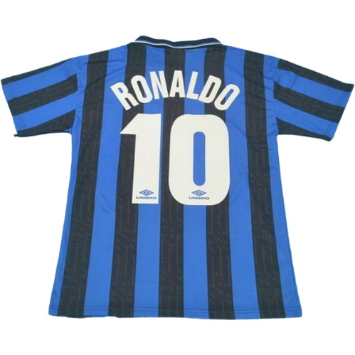 maillot homme domicile inter milan 1997-1998 ronaldo 10 bleu