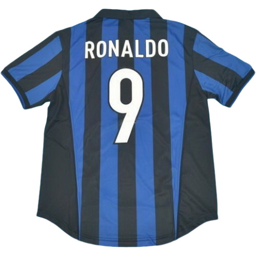 maillot homme domicile inter milan 1998-1999 ronaldo 9 bleu