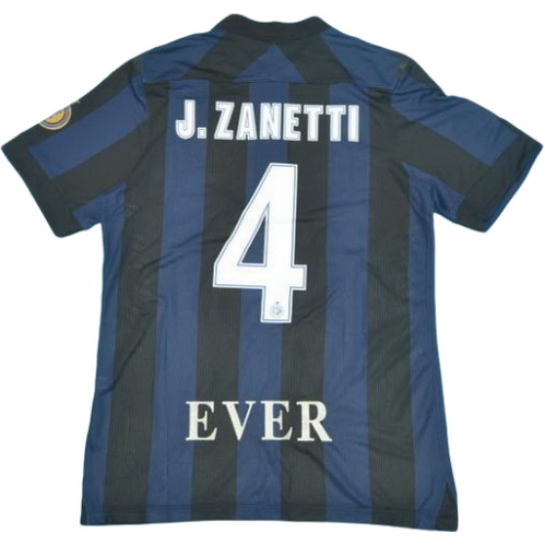 maillot homme domicile inter milan 2013-2014 j.zanetti 4 bleu noir